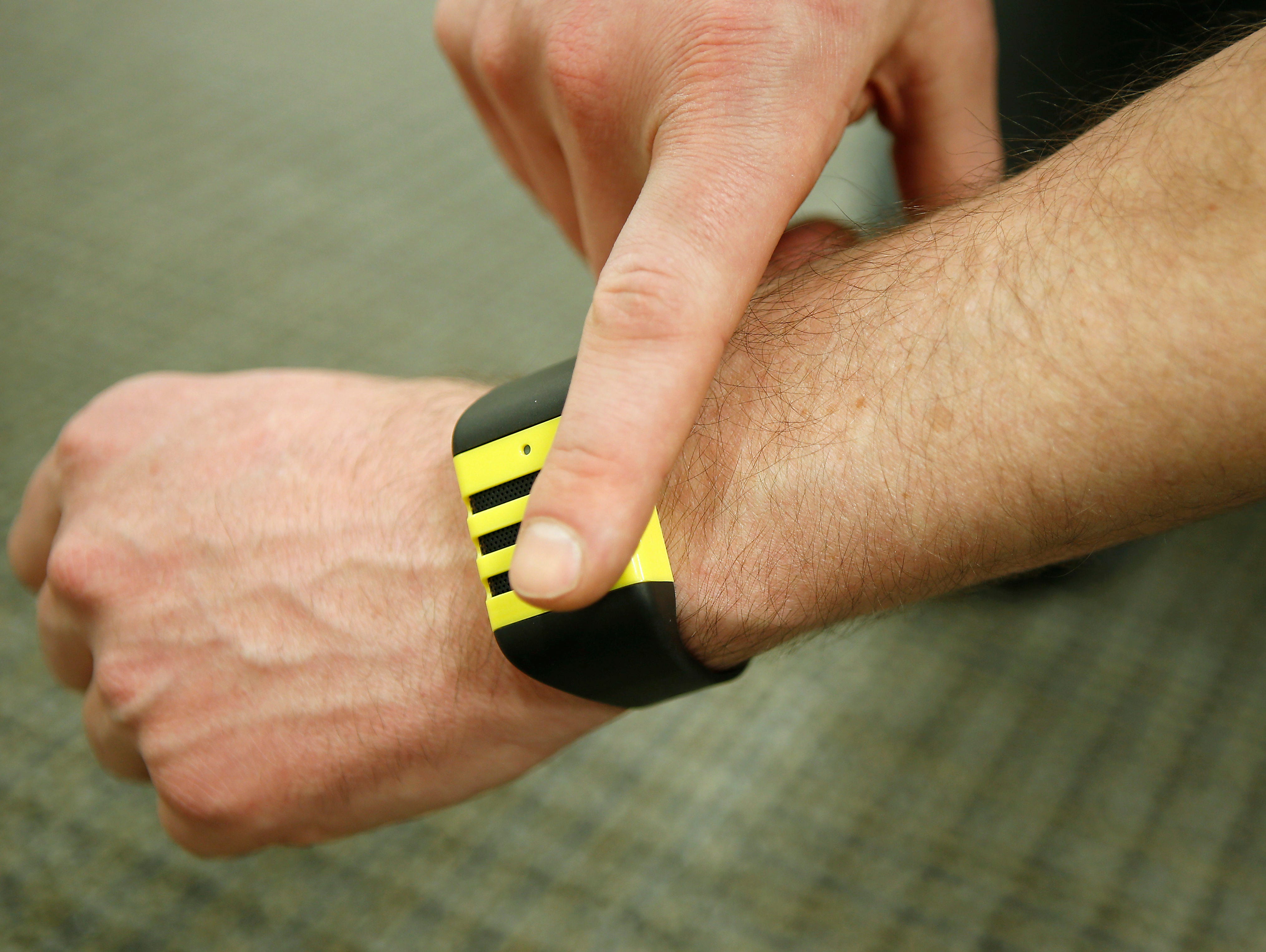 The Kapture Audio-recording Wristband Device is an example of a growing trend of wearable technology. Kapture CEO Mike Sarow shows off the wristband, which allows users to record the previous 60 seconds of audio at a time.