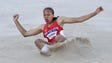Alexis Perry competes during the women's long jump