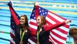 Lilly King, right, won gold and Katie Meili took bronze