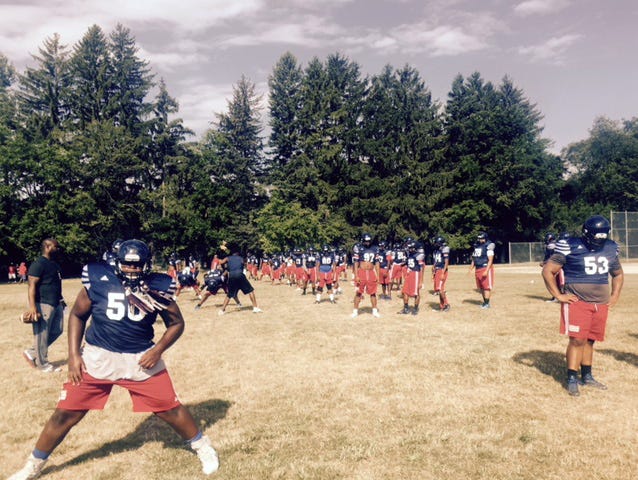 Southfield A&T football practice.
