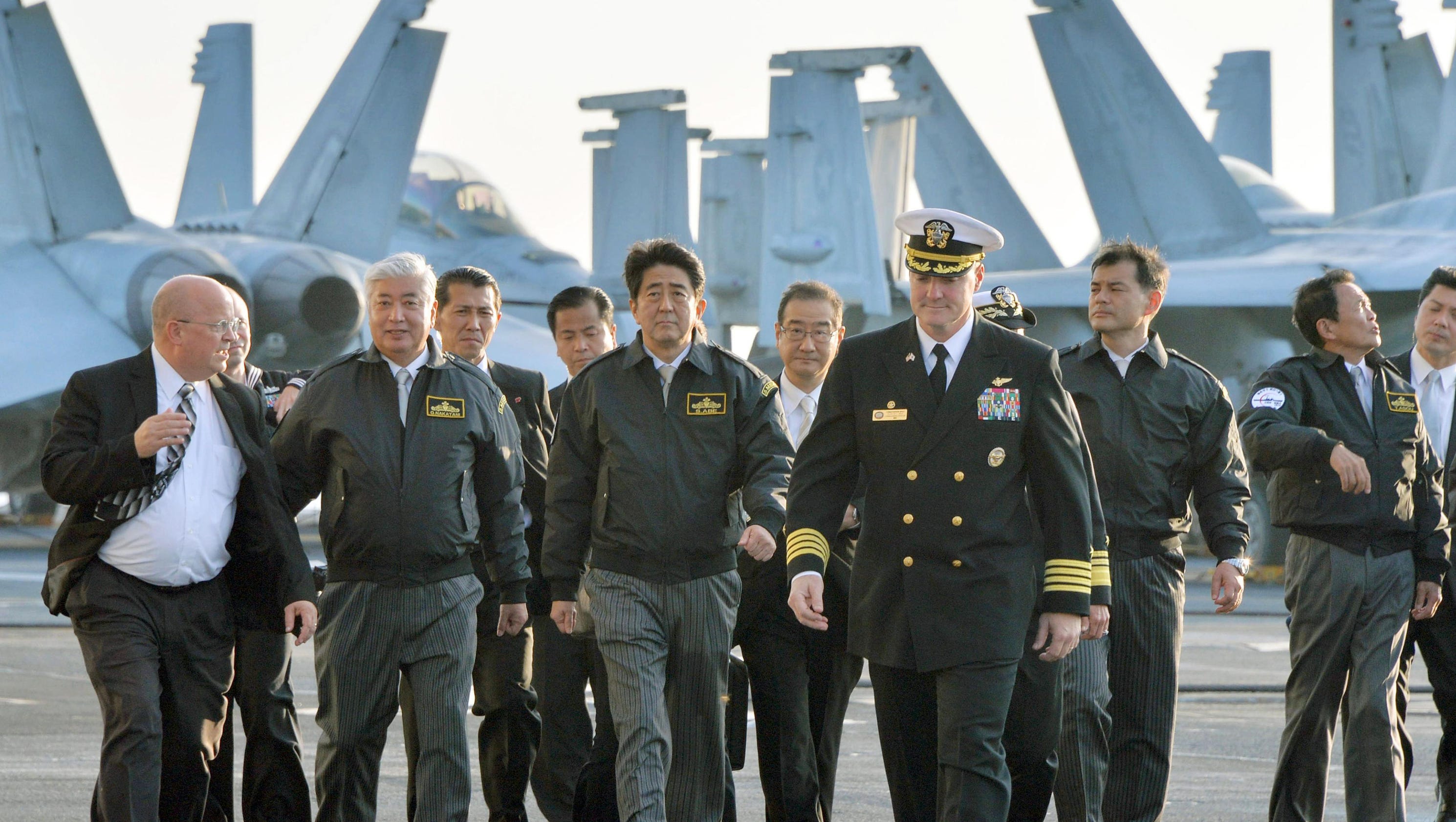 U S Japanese Naval Forces Stage Show Of Strength