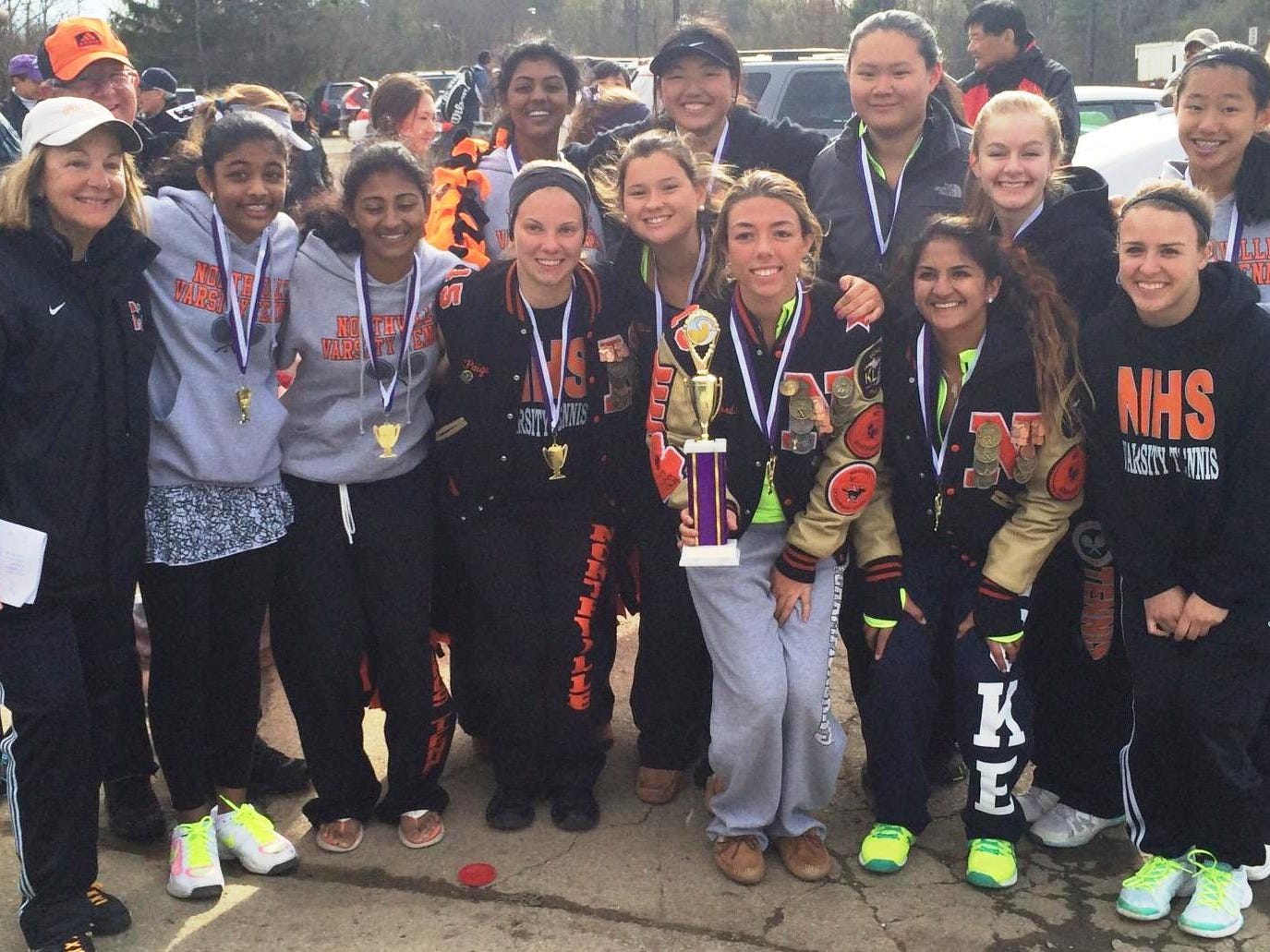 The top-ranked Northville girls tennis team won the Ann Arbor Pioneer Quad on Saturday.