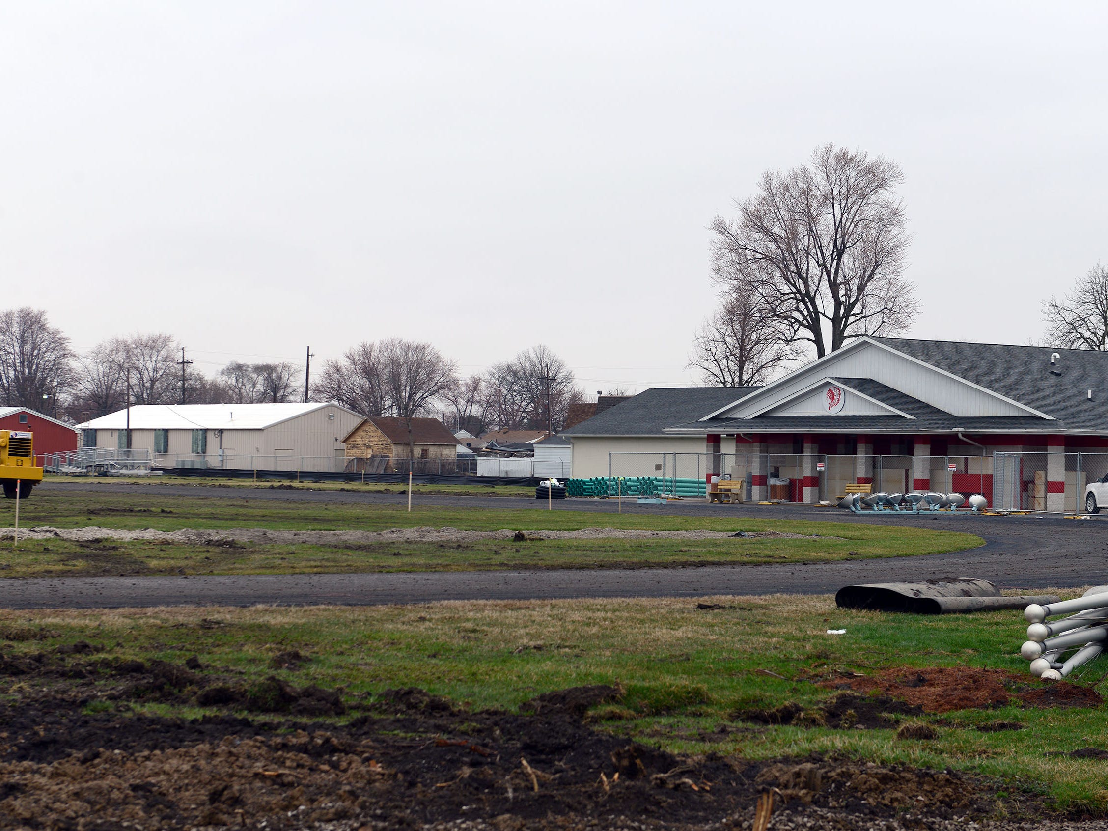 Construction at Port Clinton’s football stadium has left the track team without practice facilities.