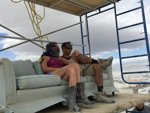 Burning Man Participants Take Dust Storm In Stride