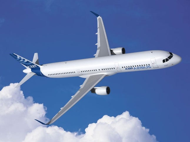 An undated image of an Airbus A321.
