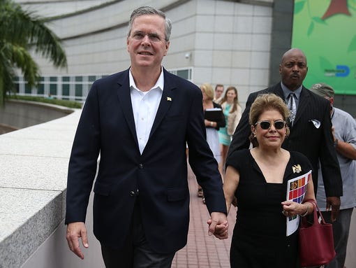 Jeb Bush and his wife, Columba.