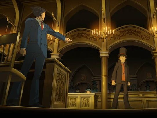 Phoenix Wright and Hershel Layton cross paths in "Professor