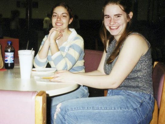 Caitlan Coleman, right, is pictured with her friend