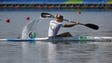 Danuta Kozak (HUN) competes in the women's kayak single