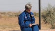 Astronaut Peggy Whitson waits for news about the landing