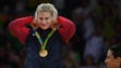 Kayla Harrison took gold in the women's 78kg judo.