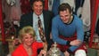 Mike and Marian Ilitch with Sergei Fedorov in the lockerroom
