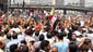 Protesters gather in Ramses Square during a demonstration in support of ousted president Mohamed Morsi.