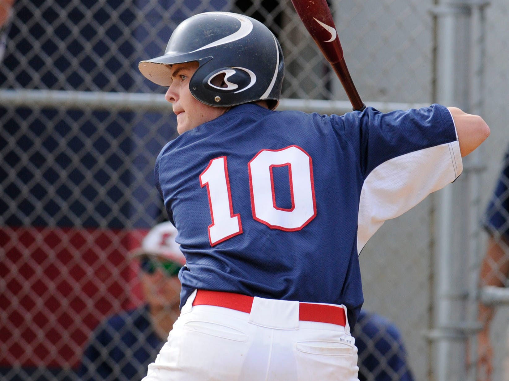 Roy C. Ketcham High School's Stephen Merrill waits for a pitch in Thursday's game against John Jay in Wappingers Falls.