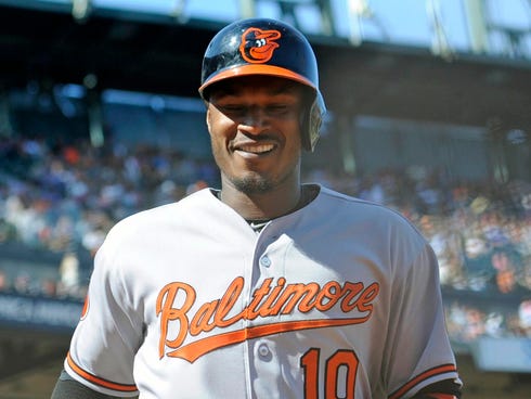 Orioles center fielder Adam Jones