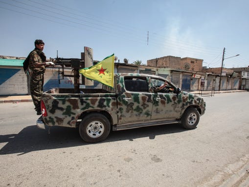 Kurdish People's Protection Units, or YPG, fighters