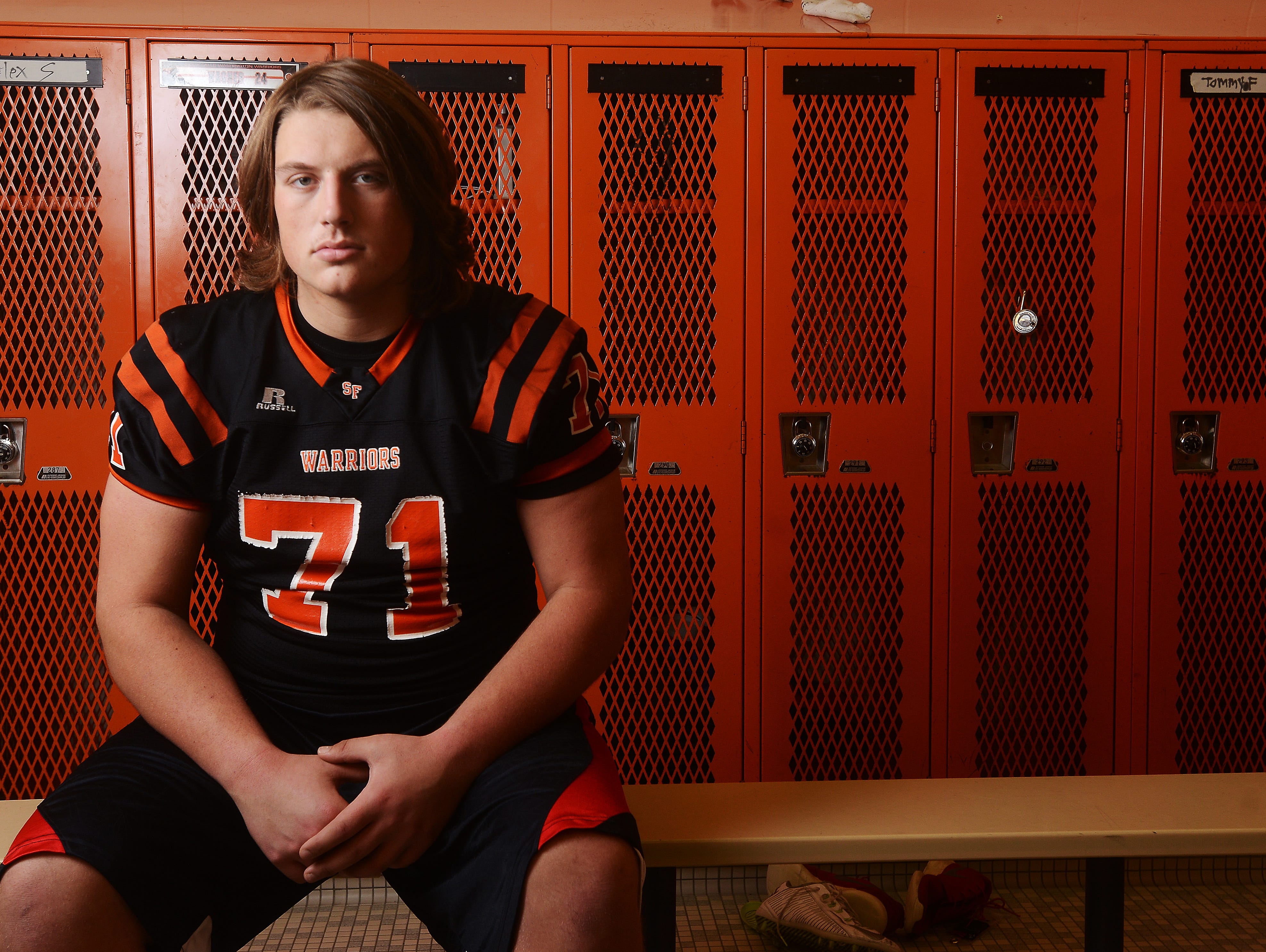 Matt Farniok helped lead the Washington Warriors to the state title. He's one of the most coveted offensive linemen in the region and has yet to decide his college choice.