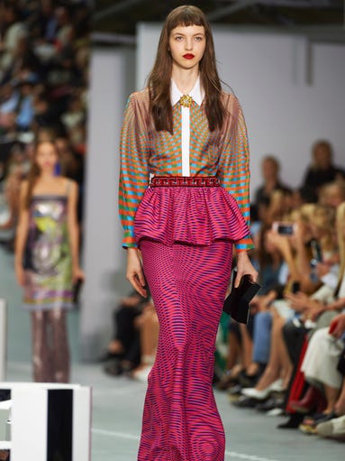 Blouse and skirt outfit by Mary Katrantzou.