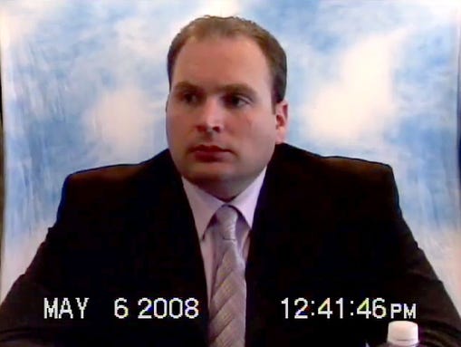 Matt Cahill is shown in an image from a 2008 videotaped