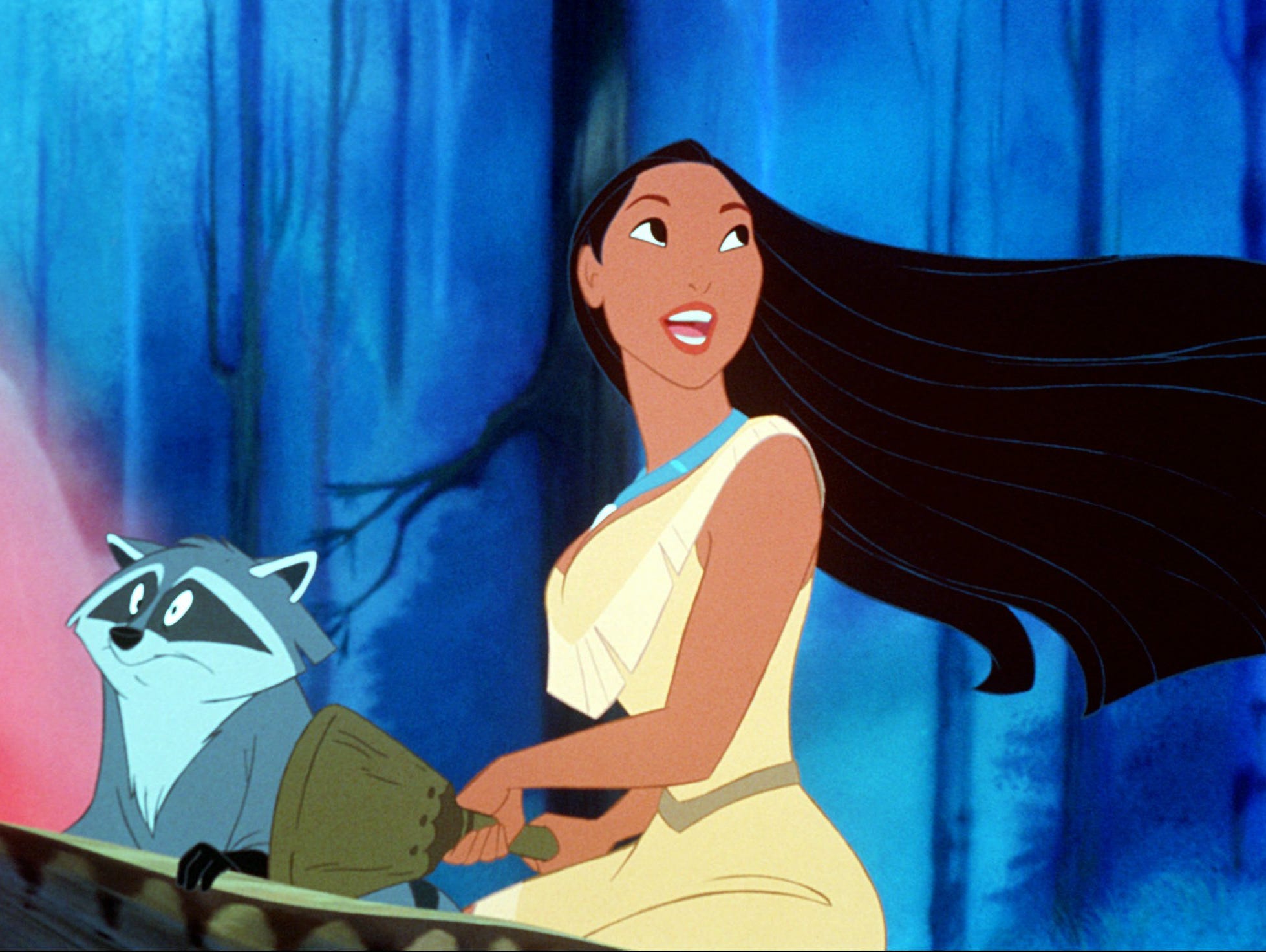 A scene from the 1995 Disney animated film  'Pocahontas.'