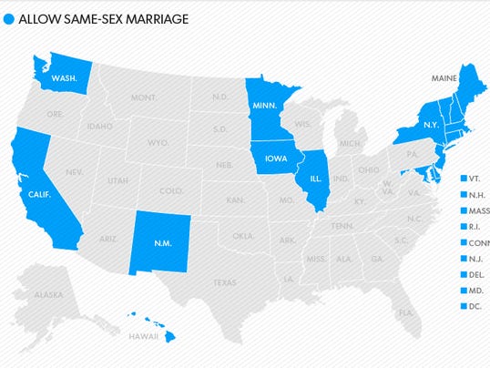 What States Allow Gay Marriages 72