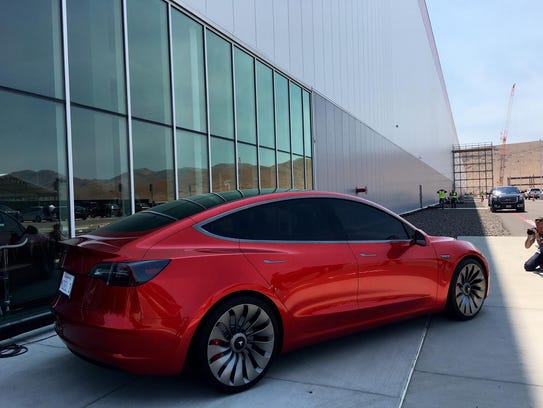 Tesla's forthcoming Model 3 sedan, priced at $35,000