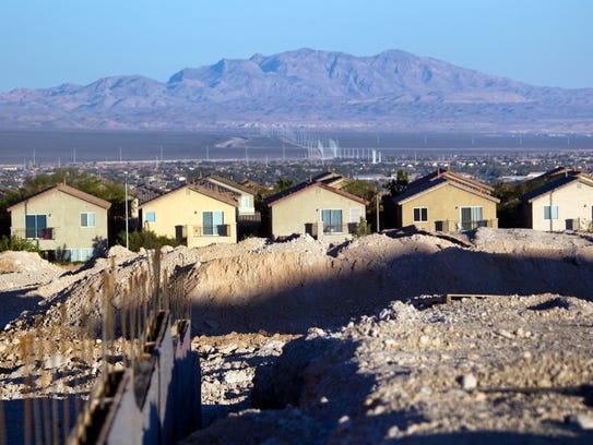 Land is prepared for development at Skye Canyon, a