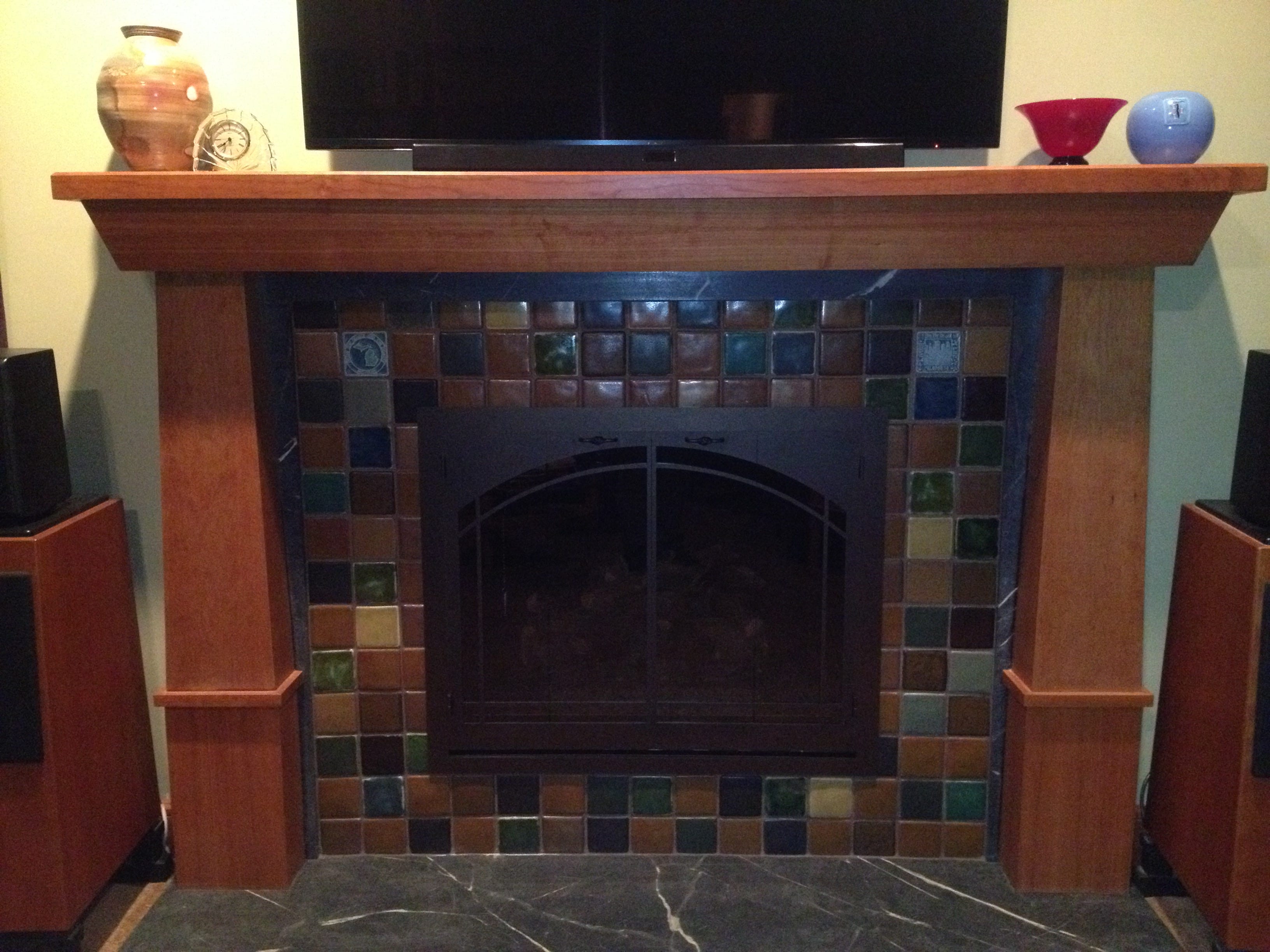Pewabic fireplace makeover warms homeowners’ hearts
