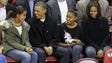 The First Family take in the scene in College Park,