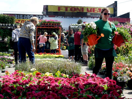 The 48th Annual Flower Day at Eastern Market in Detroit,