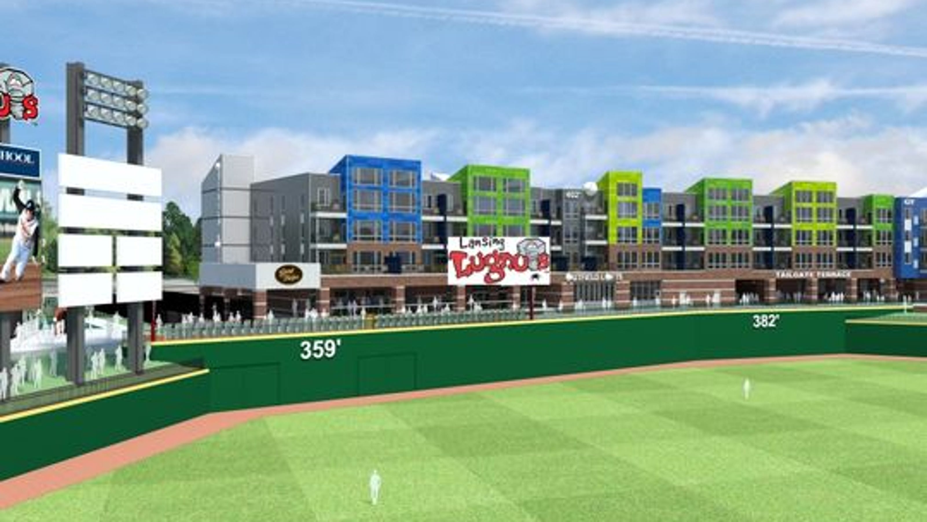 Outfield housing part of Lansing Lugnuts ballpark upgrades