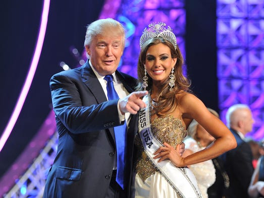 Donald Trump and Miss Connecticut USA Erin Brady pose