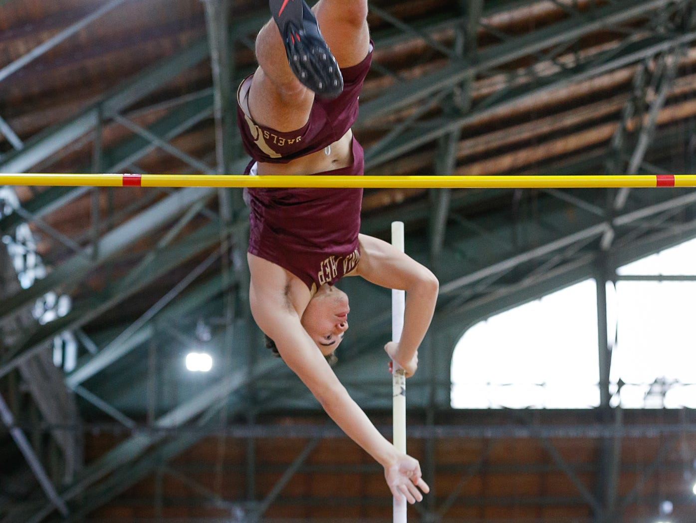 Iona Prep’s Ryan Herrera-Murphy won a state championship in the pole vault in March.