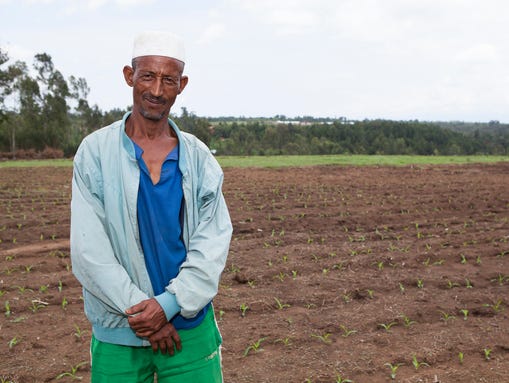 Farmer Bekne Nagi doubled his yield in 2013. He learned