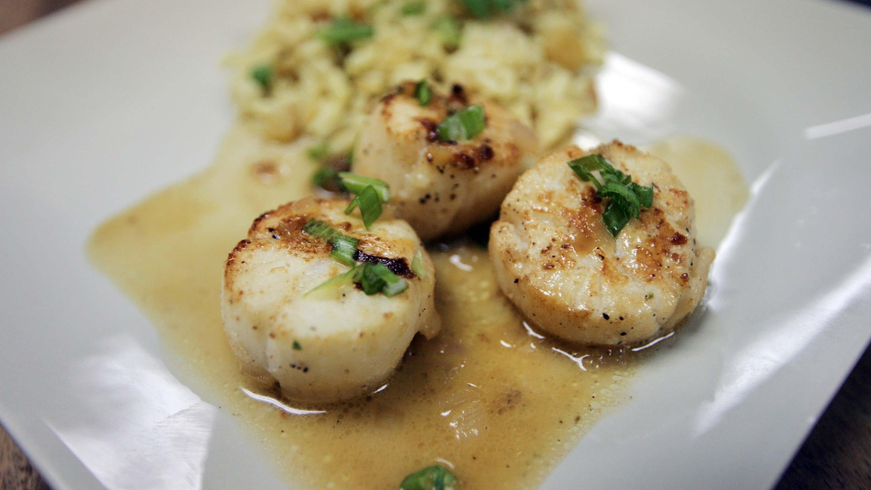 In Good Taste Seared Scallops with Shallots & Grapefruit Sauce