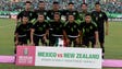 The Mexican team during pregame ceremonies before the