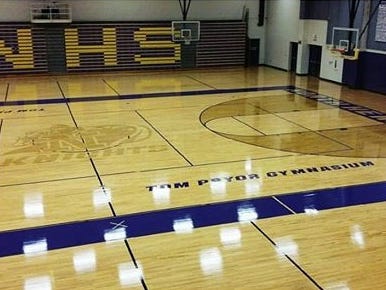 North Henderson's Tom Pryor Gym has a new look, courtesy of Haywood County company Carolina Hardwood.