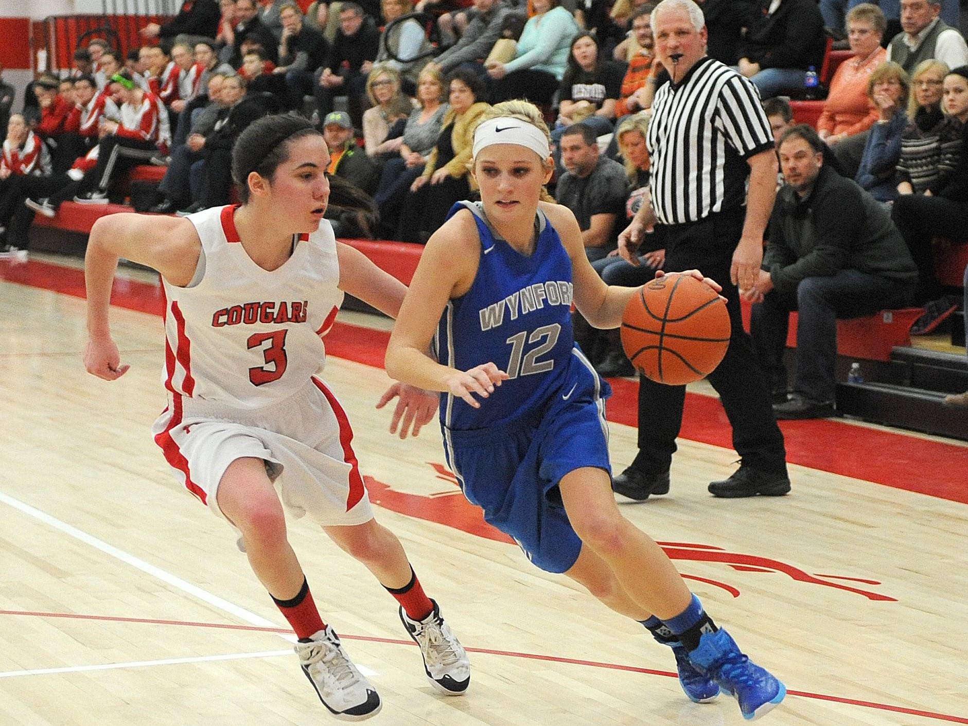 Wynford’s Ellie Richmond drives to the basket against Crestview this past season. She earned All-Ohio honorable mention.