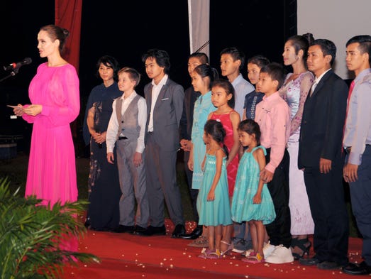 Angelina Jolie brought Hollywood to Cambodia on Saturday,