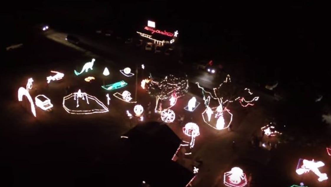video aerial view of christmas lights in alabama video aerial view of christmas lights in alabama