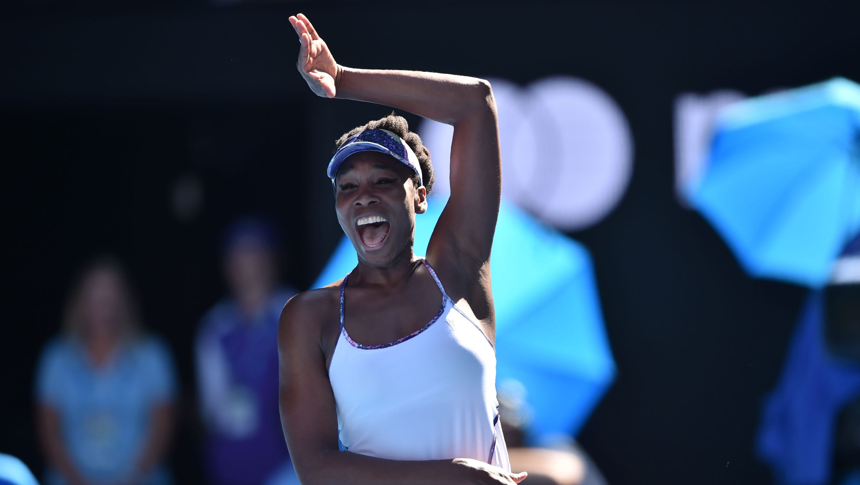 Venus Williams can't contain herself after reaching Australian Open final3200 x 1680