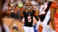 Cincinnati Bengals quarterback AJ McCarron (5) adjusts