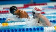 Lilly King swims during the women's 200 meter breaststroke