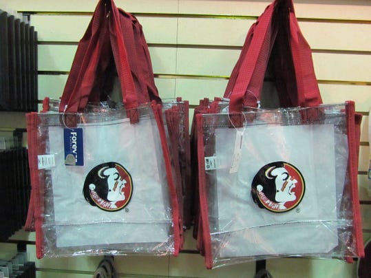 The FSU bookstore sells the clear plastic carry bags allowed in NFL ...