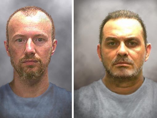 Progression images show what escaped inmates David