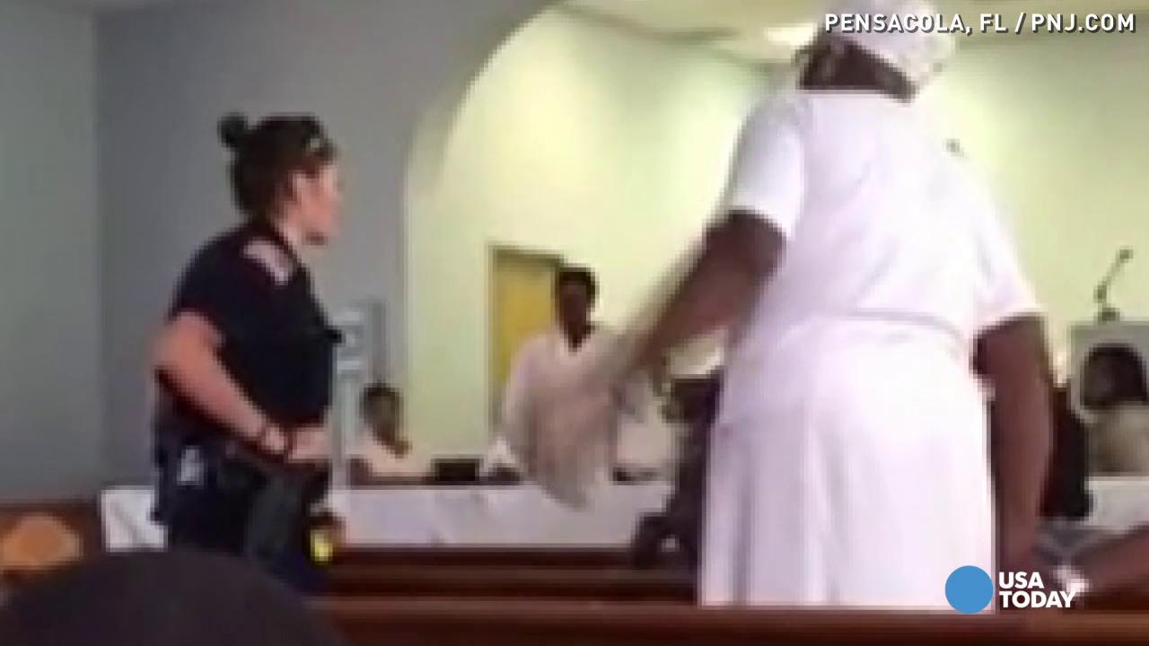 Cop interrupts church service for custody call