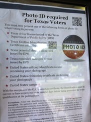 Texas' photo ID law has been in effect since 2014.