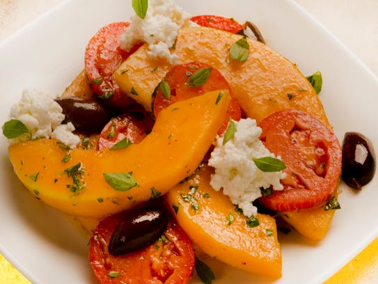 Cantaloupe-Tomato Salad