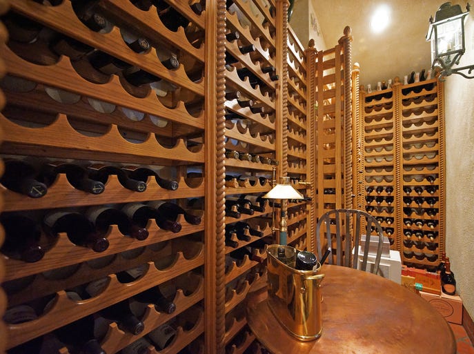 Wine cellar.