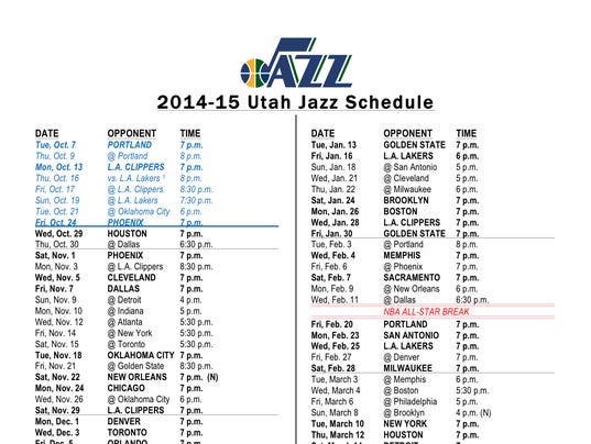 NBA: Jazz release 2014-15 schedule